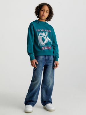 Calvin Klein Kids Logo Hoodie and Shorts Set (6-16 Years)