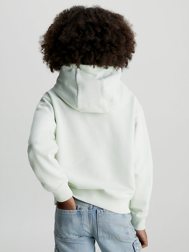 green unisex logo hoodie for kids unisex calvin klein jeans