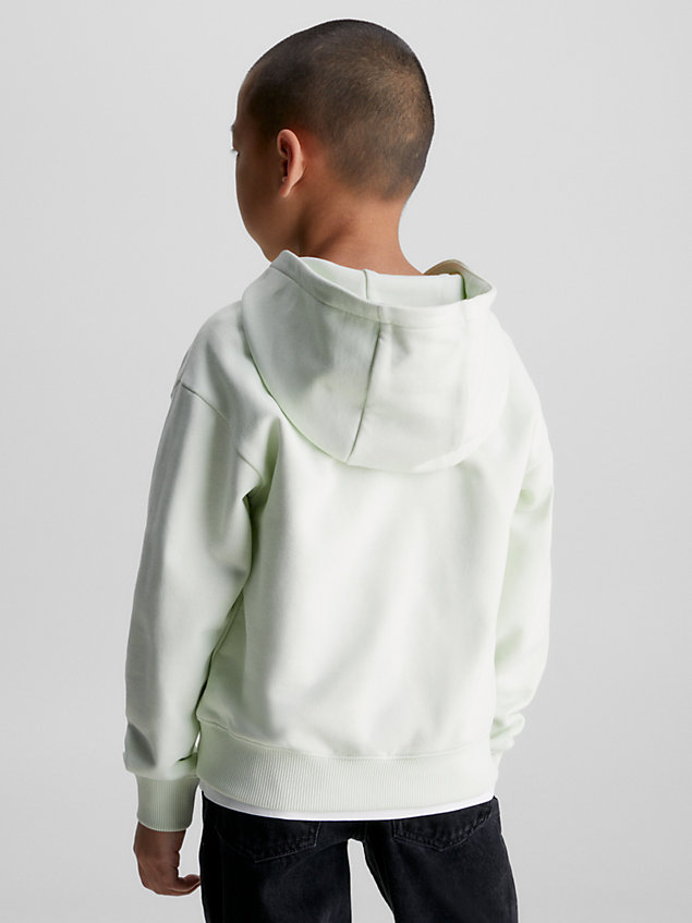 green unisex logo hoodie for kids unisex calvin klein jeans
