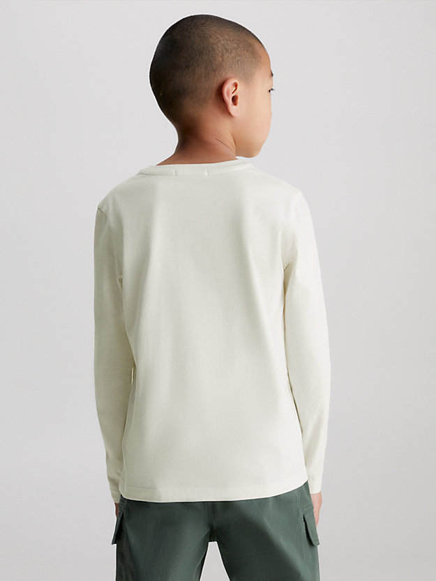 ivory unisex long sleeve t-shirt for kids unisex calvin klein jeans