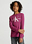 amaranth unisex-langarmshirt mit logo für kids unisex - calvin klein jeans