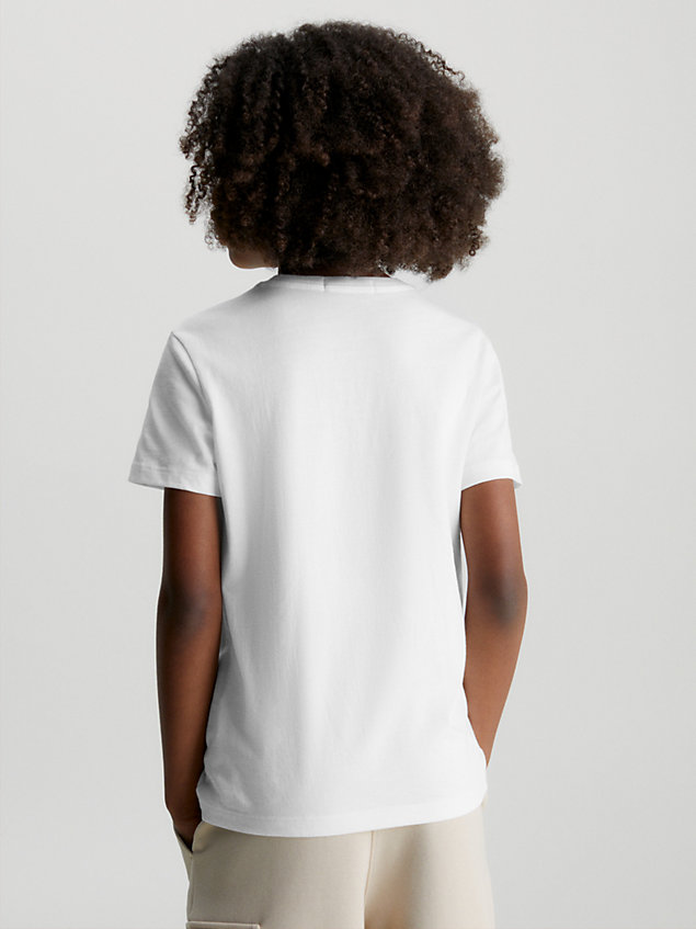 t-shirt con stampa grafica spray unisex white da kids unisex calvin klein jeans