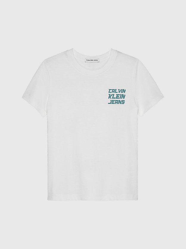 bright white unisex-logo-t-shirt für kids unisex - calvin klein jeans