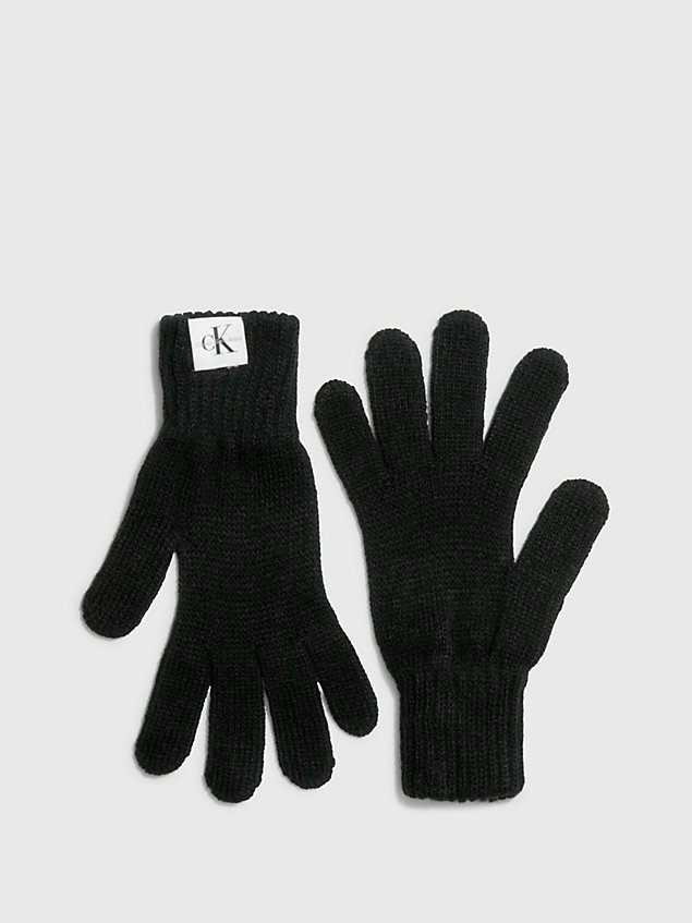black rękawiczki unisex dla kids unisex - calvin klein jeans
