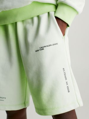 Calvin Klein Kids logo-print cotton shorts - Green