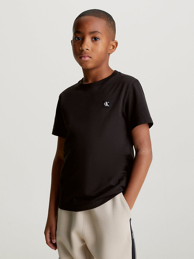 black unisex-t-shirt für kids unisex - calvin klein jeans