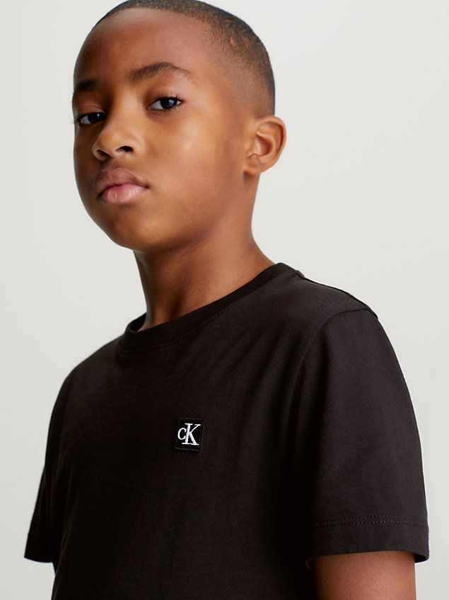 black unisex t-shirt for kids unisex calvin klein jeans