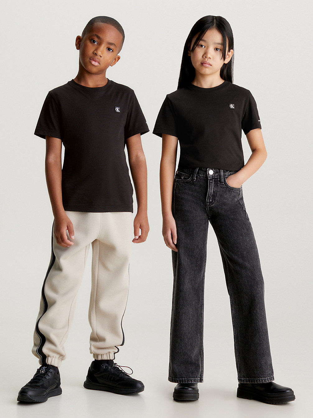 CK BLACK Monogramm-T-Shirt Für Kinder undefined Kids Unisex Calvin Klein