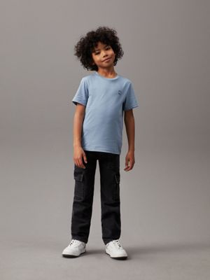 t-shirt pour enfant faded denim pour enfants genre inclusif calvin klein jeans