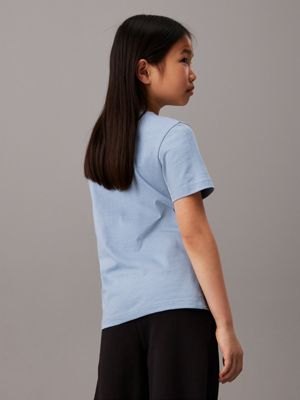 t-shirt pour enfant faded denim pour enfants genre inclusif calvin klein jeans
