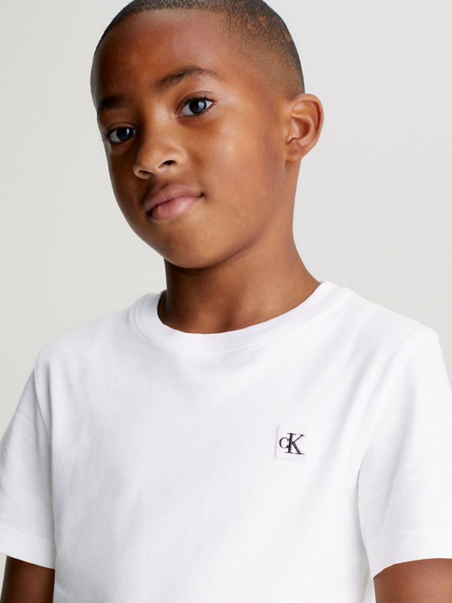 white unisex-t-shirt für kids unisex - calvin klein jeans