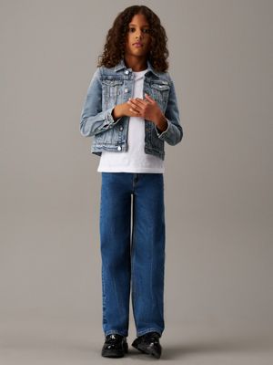 bright white kids' t-shirt for kids gender inclusive calvin klein jeans