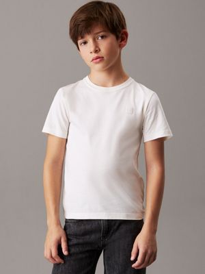 white kids' t-shirt for kids gender inclusive calvin klein jeans