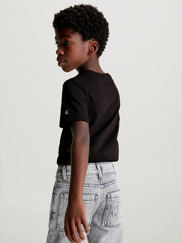 t-shirt unisex con logo black da kids unisex calvin klein jeans