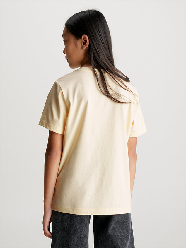 yellow lässiges unisex-logo-t-shirt für kids unisex - calvin klein jeans