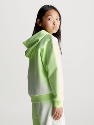 Sudadera Con Capucha Estampada Y Holgada - Verde