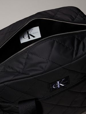 ck black kids' quilted diaper bag for kids gender inclusive calvin klein jeans