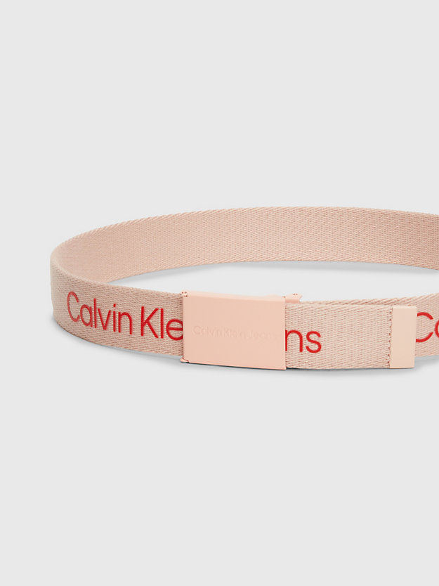 blooming dahlia kids' canvas logo belt for kids unisex calvin klein jeans