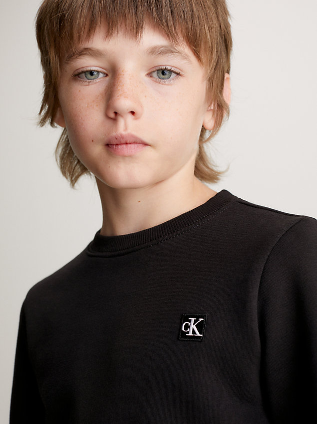 black unisex sweatshirt for kids unisex calvin klein jeans