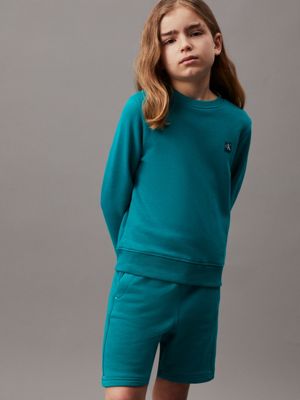 fanfare kids' terry sweatshirt for kids gender inclusive calvin klein jeans