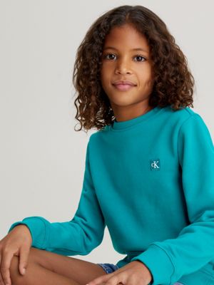 fanfare kids' terry sweatshirt for kids gender inclusive calvin klein jeans