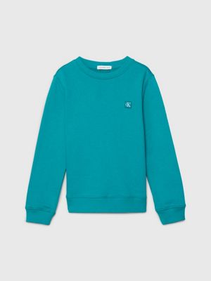 fanfare kids' terry sweatshirt for kids gender inclusive calvin klein jeans