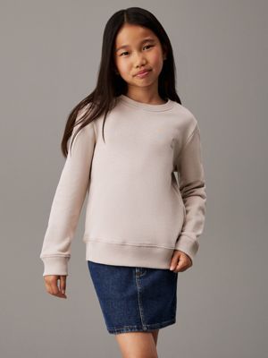 chateau gray kids' terry sweatshirt for kids gender inclusive calvin klein jeans