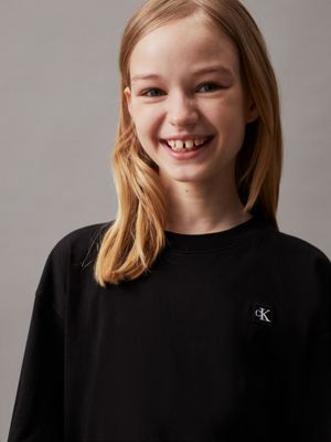 ck black kids' shorts and t-shirt set for kids gender inclusive calvin klein jeans