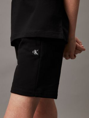 ck black kids' shorts and t-shirt set for kids gender inclusive calvin klein jeans