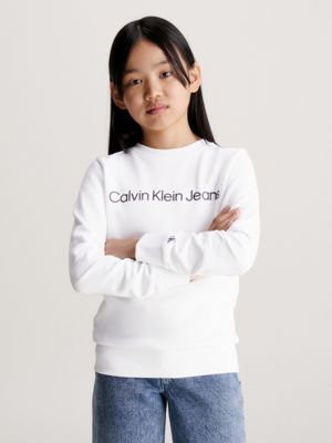 Calvin klein white clearance sweatshirt