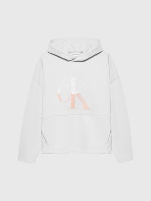 lunar rock kids' relaxed terry monogram hoodie for kids gender inclusive calvin klein jeans