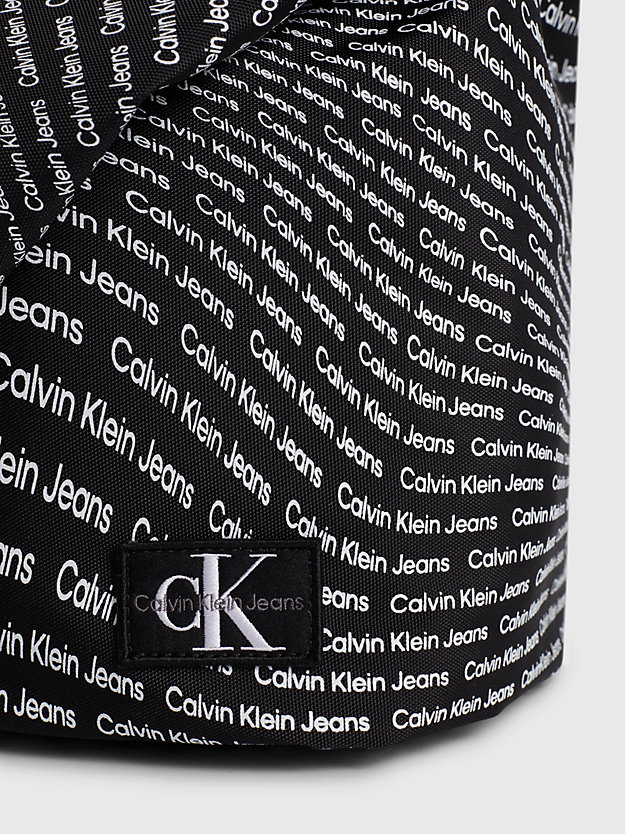 institutional ck aop black kids' logo backpack for kids unisex calvin klein jeans