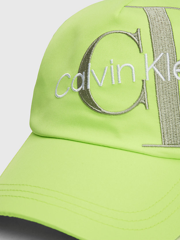 sharp green dziecięca płócienna czapka z daszkiem z monogramem dla dzieci unisex - calvin klein jeans