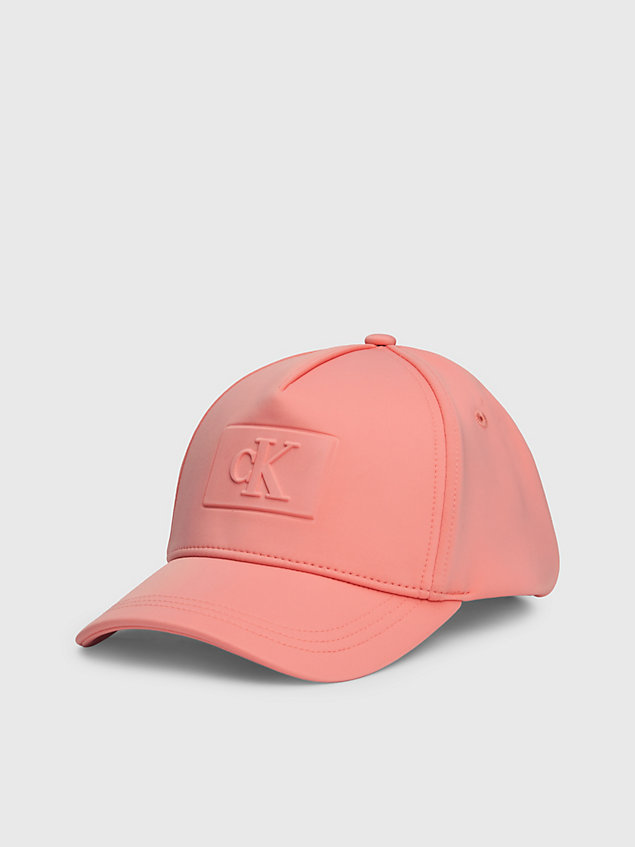 pink kids' monogram cap for kids unisex calvin klein jeans