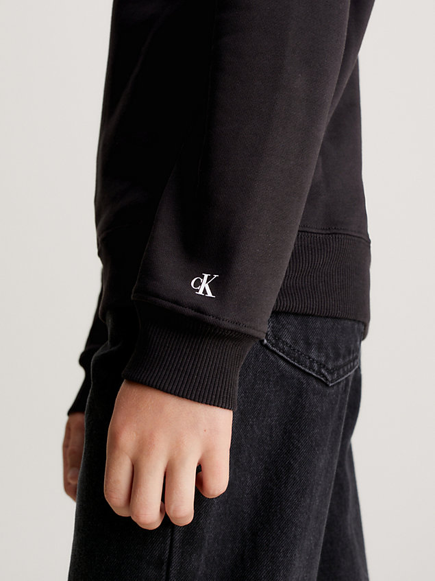 sweat-shirt à capuche unisexe avec logo black pour kids unisex calvin klein jeans