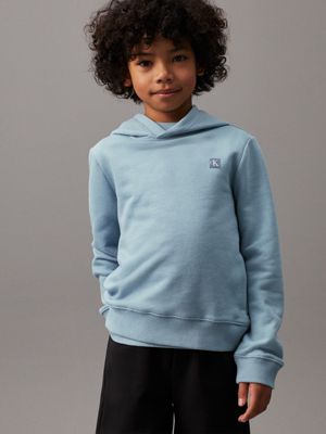 faded denim kids' hoodie for kids gender inclusive calvin klein jeans