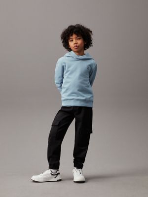 faded denim kids' hoodie for kids gender inclusive calvin klein jeans