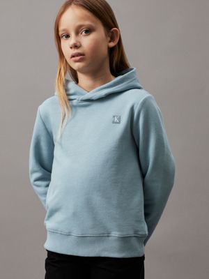 blue kids' hoodie for kids gender inclusive calvin klein jeans