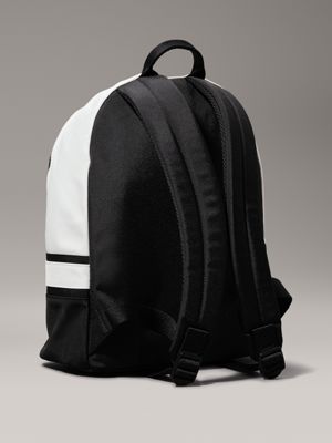 ck black / ivory kids' colourblock backpack for kids gender inclusive calvin klein jeans