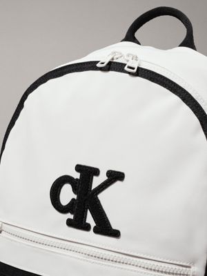 ck black / ivory kids' colourblock backpack for kids gender inclusive calvin klein jeans