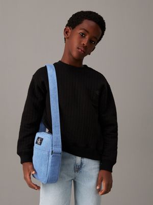 denim medium kids' denim crossover bag for kids gender inclusive calvin klein jeans