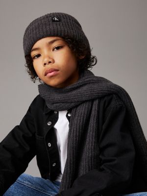 ebony kids' scarf & beanie set for kids gender inclusive calvin klein jeans