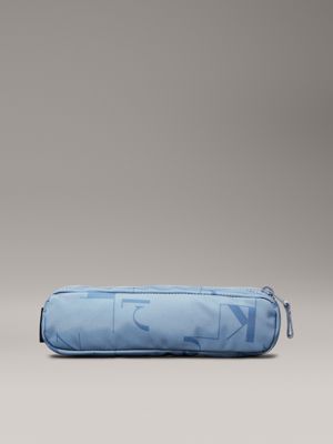 ck aop faded denim kids' logo pencil case for kids gender inclusive calvin klein jeans