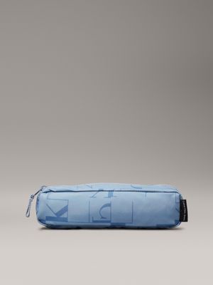 blue kids' logo pencil case for kids gender inclusive calvin klein jeans