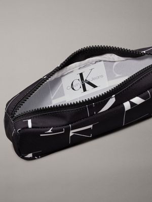 ck aop black kids' logo pencil case for kids gender inclusive calvin klein jeans