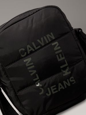 ck black kids' logo crossover bag for kids gender inclusive calvin klein jeans