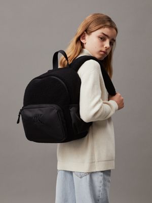 ck black kids' teddy backpack for kids gender inclusive calvin klein jeans