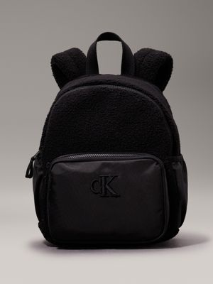 black kids' teddy backpack for kids gender inclusive calvin klein jeans