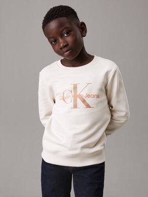 turtledove kids' logo sweatshirt for kids gender inclusive calvin klein jeans