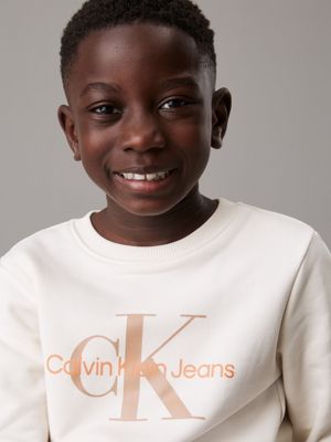 turtledove kids' logo sweatshirt for kids gender inclusive calvin klein jeans